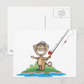 Affenfischerei Postkarte (Vorne/Hinten)