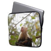 Affenfotografie, weißes Capuchin Laptopschutzhülle (Vorderseite Links)