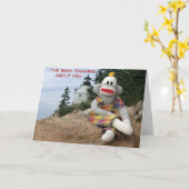 Affenfreundschaft denken karte (Gelbe Blume)