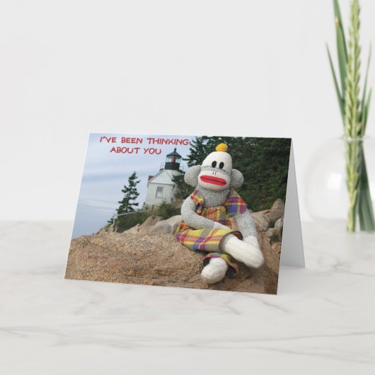 Affenfreundschaft denken karte (Vorderseite)