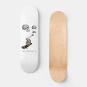 Affengehirn (weiß) skateboard (Vorderseite)