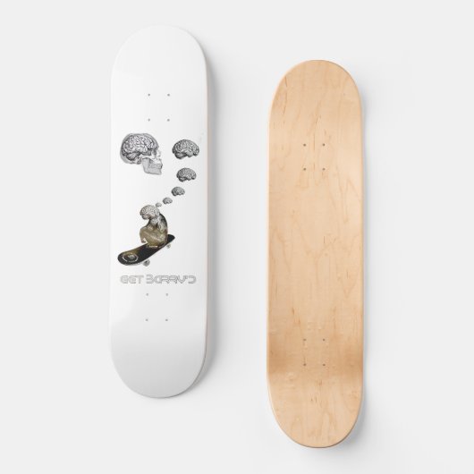 Affengehirn (weiß) skateboard (Vorderseite)