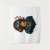 Affengeschäft - Der Boss der Affenklassik Wandteppich (Vorderseite)