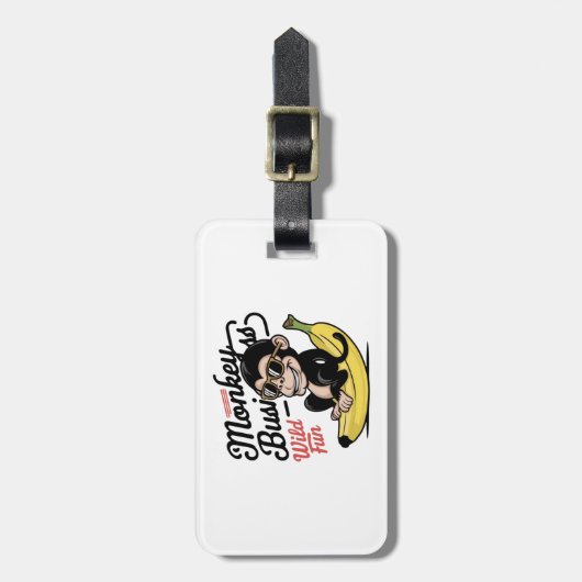 Affengeschäft, freier Spaß Gepäckanhänger (Vorderseite vertikal)