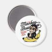Affengeschäft, freier Spaß Magnet (Vorderseite/Rückseite)
