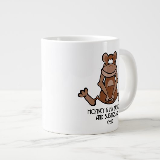 Affengeschäft Jumbo-Tasse (Vorderseite Rechts)
