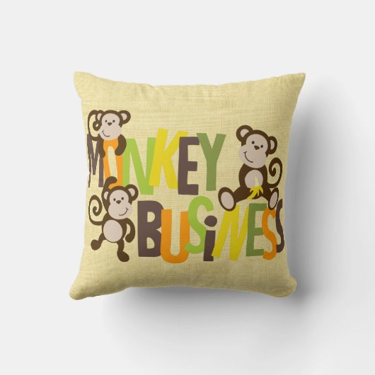 Affengeschäft Kissen (Rückseite)