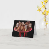 Affengeschäft Orangutan Babys Karte (Gelbe Blume)