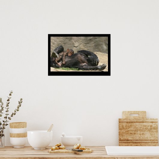 Affengeschäft Poster (Küche)