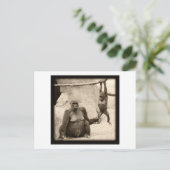 Affengeschäft Postkarte (Stehend Vorderseite)