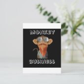 Affengeschäft Postkarte (Stehend Vorderseite)