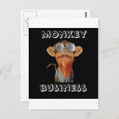 Affengeschäft Postkarte (Vorne/Hinten)