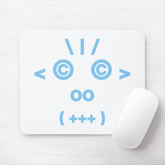 Affengesicht (blau) mousepad (Mit Mouse)