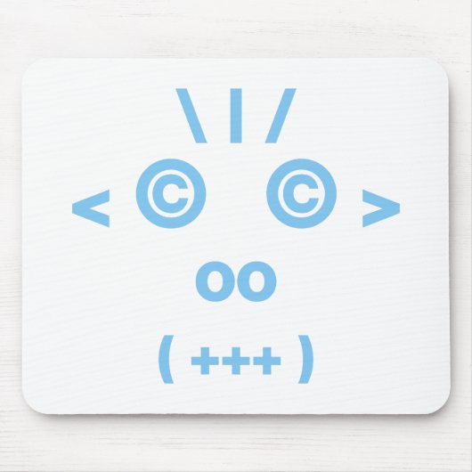 Affengesicht (blau) mousepad (Vorne)