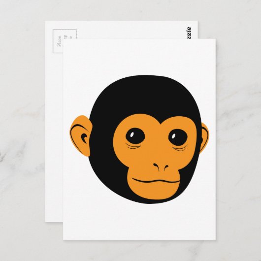 Affengesicht Postkarte (Vorne/Hinten)