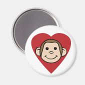 Affenherz Magnet (Vorderseite/Rückseite)