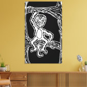 Affenholz Leinwanddruck (Insitu (Wohnzimmer))