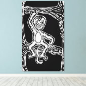 Affenholz Leinwanddruck (Insitu (Holzboden))