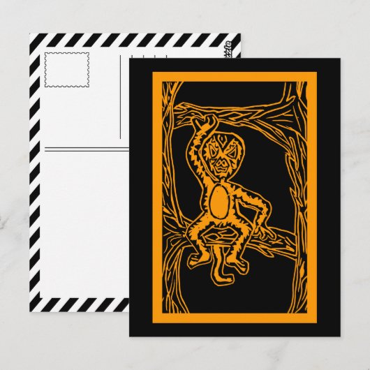Affenholz Postkarte (Vorne/Hinten)