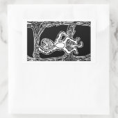 Affenholz Rechteckiger Aufkleber (Tasche)