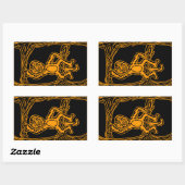 Affenholz Rechteckiger Aufkleber (Blatt)