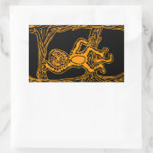 Affenholz Rechteckiger Aufkleber (Tasche)