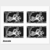 Affenholz Rechteckiger Aufkleber (Blatt)