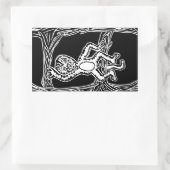 Affenholz Rechteckiger Aufkleber (Tasche)