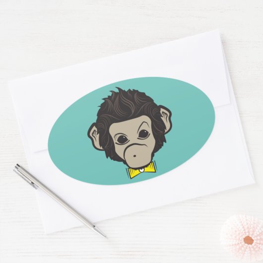 Affenidentitica Ovaler Aufkleber (Umschlag)