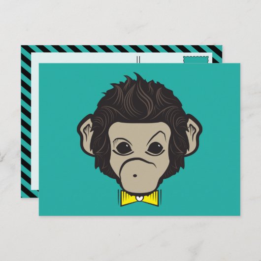 Affenidentitica Postkarte (Vorne/Hinten)
