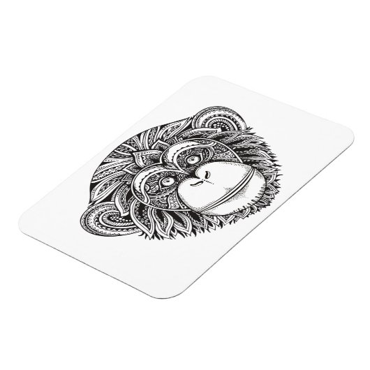 AffenIllustartion Magnet (Linke Seite)