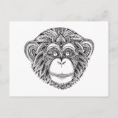 AffenIllustartion Postkarte (Vorderseite)