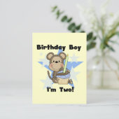 Affenjunge 2. Geburtstagshygiene Postkarte (Stehend Vorderseite)