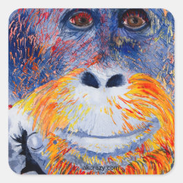 Affenjunge Quadratischer Aufkleber