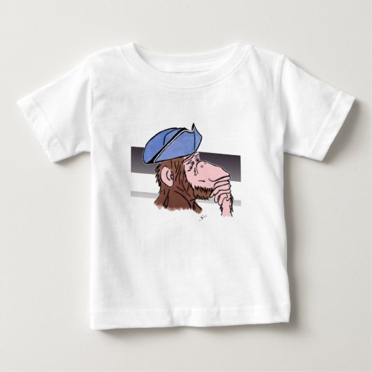 Affenkind mit revolutionärem Denken Baby T-shirt (Vorderseite)