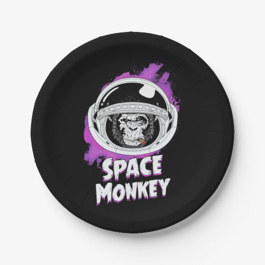 Affenklammer Pappteller (Vorderseite)