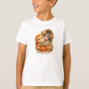 „Affenknuddeln mit Kumpel“. T-Shirt