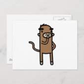 Affenkonzentration Postkarte (Vorne/Hinten)