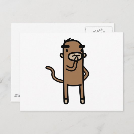 Affenkonzentration Postkarte (Vorne/Hinten)