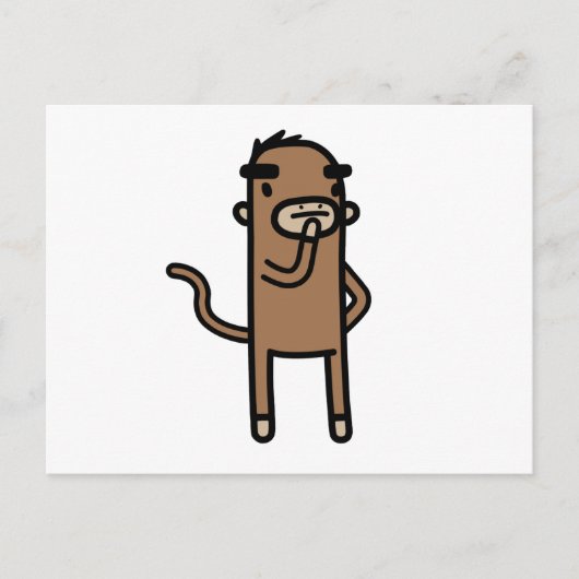 Affenkonzentration Postkarte (Vorderseite)