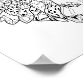 Affenkopf Doodle 2 Poster (Ecke)