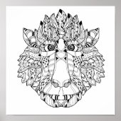 Affenkopf Doodle 2 Poster (Vorne)