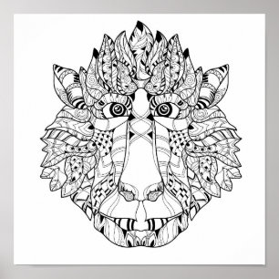 Affenkopf Doodle 2 Poster