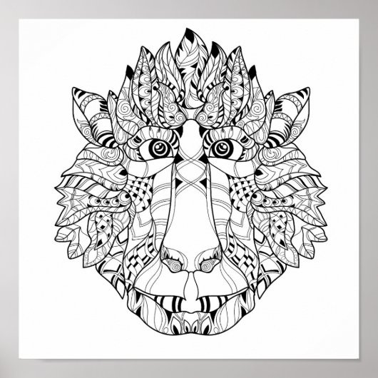 Affenkopf Doodle 2 Poster (Vorne)