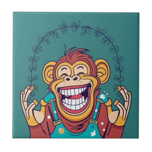 Affenlächeln Fliese (Vorderseite)