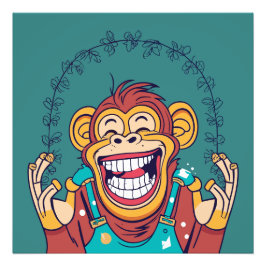 Affenlächeln Fotodruck