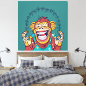 Affenlächeln Leinwanddruck (Insitu (Schlafzimmer))