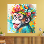 Affenlächeln Leinwanddruck (Insitu (Wohnzimmer))