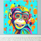 Affenlächeln Leinwanddruck (Insitu (Holzboden))