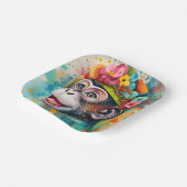 Affenlächeln Pappteller (Gewinkelt)